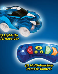 Ontel Magic Tracks RC - Remote Control Turbo Race Cars & 10 ft of Flexible, Bendable Glow in the Dark Racetrack - As Seen on TV, Color may Vary

