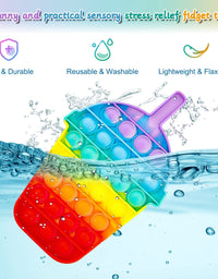 iTechjoy Fidget Toys Set, Bubble Popping Push Popper Sensory Fidget Toys, Pop On Its Stress Relief Toy Popits for Autism,ADD,ADHD, Educational Game Toy for Kids Adults,Hamburger&Fries&Coke Cup Shapes
