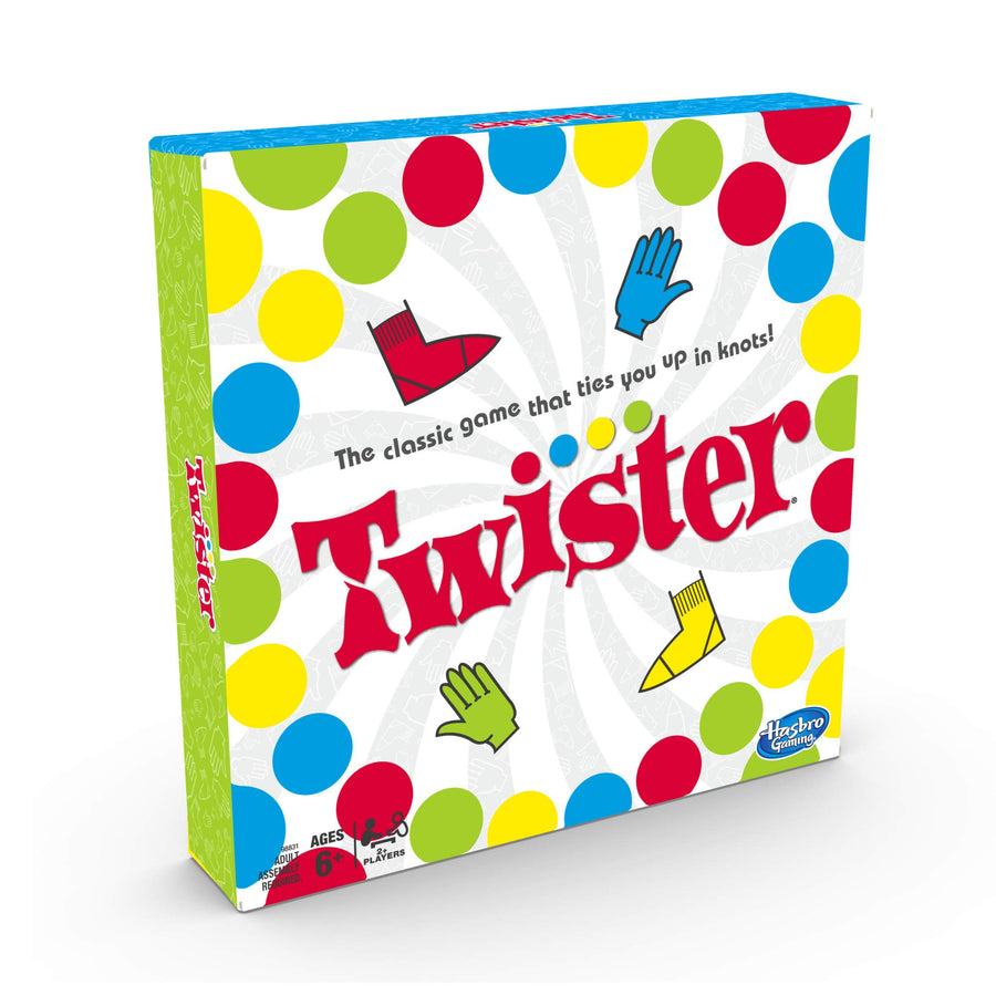 Twister Game, Party Game, Classic Board Game for 2 or More Players, Indoor and Outdoor Game for Kids 6 and Up, Packaging may vary