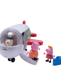 Peppa Pig Holiday Plane Vehicle Playset, 5 Pieces - Includes Talking Airplane, Peppa and Mummy Pig Figures & Suitcases - Toy Gift for Kids - Ages 3+
