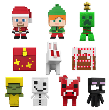 Minecraft Mini Figures 2021 Advent Calendar, One A Day Storytelling Fun with Minecraft Characters and Stickers, Holiday Activity Gift, for Kids Age 6 Years & Older