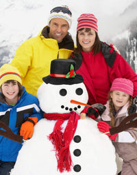 Colovis 16Pcs Snowman Decorating Kit, Snowman Making Kit Winter Party Kids Toys Christmas Holiday Decoration Gift
