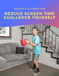 pindaloo Skill Game Toy with 2 Balls- Gifts for Kids and Adults Indoor & Outdoor Games, Ball Toys for Boys, Girls, & Teens - Gift Ideas for Teens, Fun Stuff , Develops Motor & Juggling Skills -Blue
