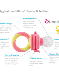 NatureBond Baby Food Feeder/Fruit Feeder Pacifier (2 Pack) - Infant Teething Toy Teether | Includes Additional Silicone Sacs

