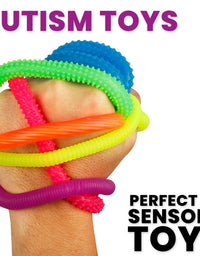 Fidget Toys and Textured Sensory Toys by BUNMO - Textured Stretchy Strings Fidget Toy. Bumpy Fidget Toys for Adults and Kids Make Perfect Anxiety Toys, Autism Sensory Toys, and Stress Toys.
