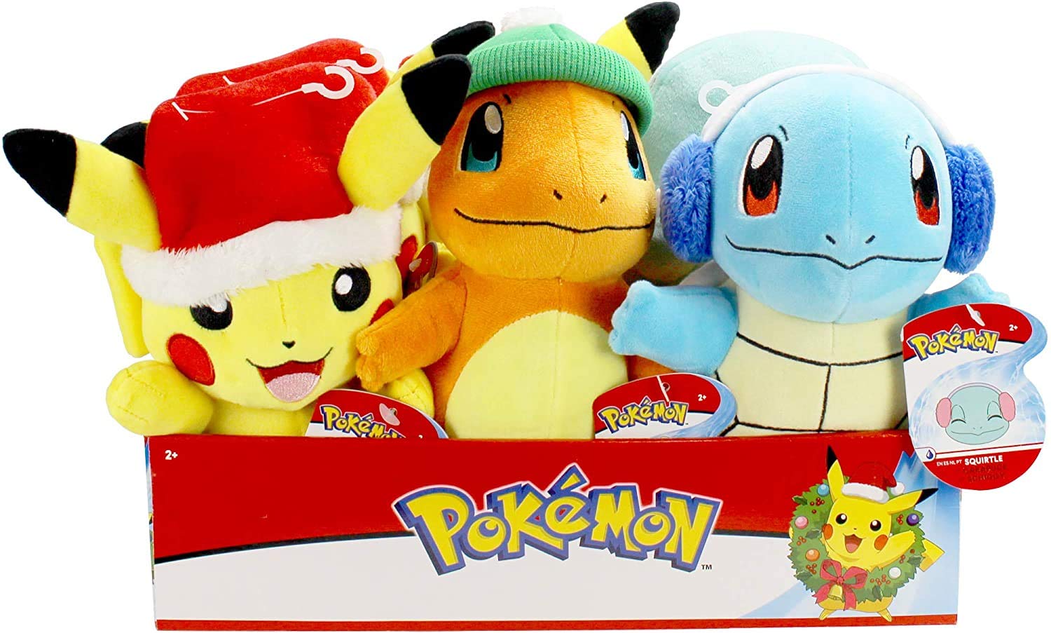 Pokemon Pikachu Holiday Seasonal Plush, 8-Inch Plush Toy, Includes Santa Hat Accessory - Super Soft Plush, Authentic Details - Perfect for Playing, Displaying & Gifting - Gotta Catch ‘Em All