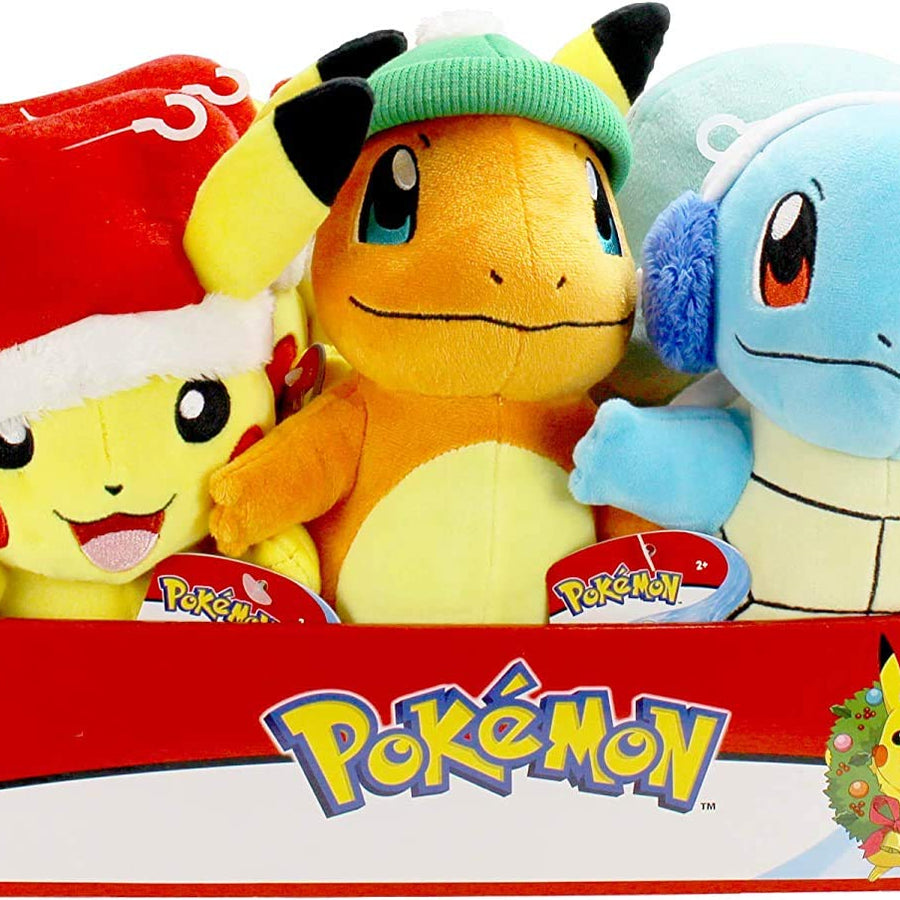 Pokemon Pikachu Holiday Seasonal Plush, 8-Inch Plush Toy, Includes Santa Hat Accessory - Super Soft Plush, Authentic Details - Perfect for Playing, Displaying & Gifting - Gotta Catch ‘Em All
