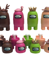 FATIZONE 12Pcs PVC Toys Action Figures Set | Mini Game Figures Desk Character Model Toys, Cake Decorations Impostor
