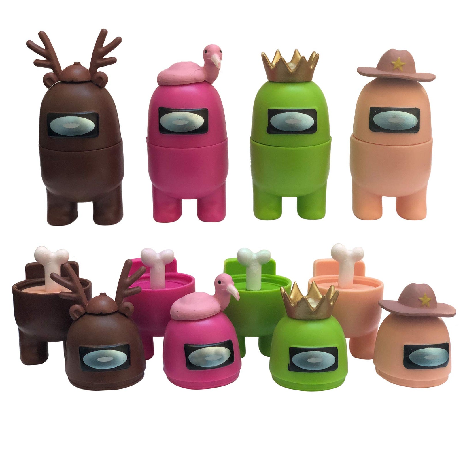 FATIZONE 12Pcs PVC Toys Action Figures Set | Mini Game Figures Desk Character Model Toys, Cake Decorations Impostor