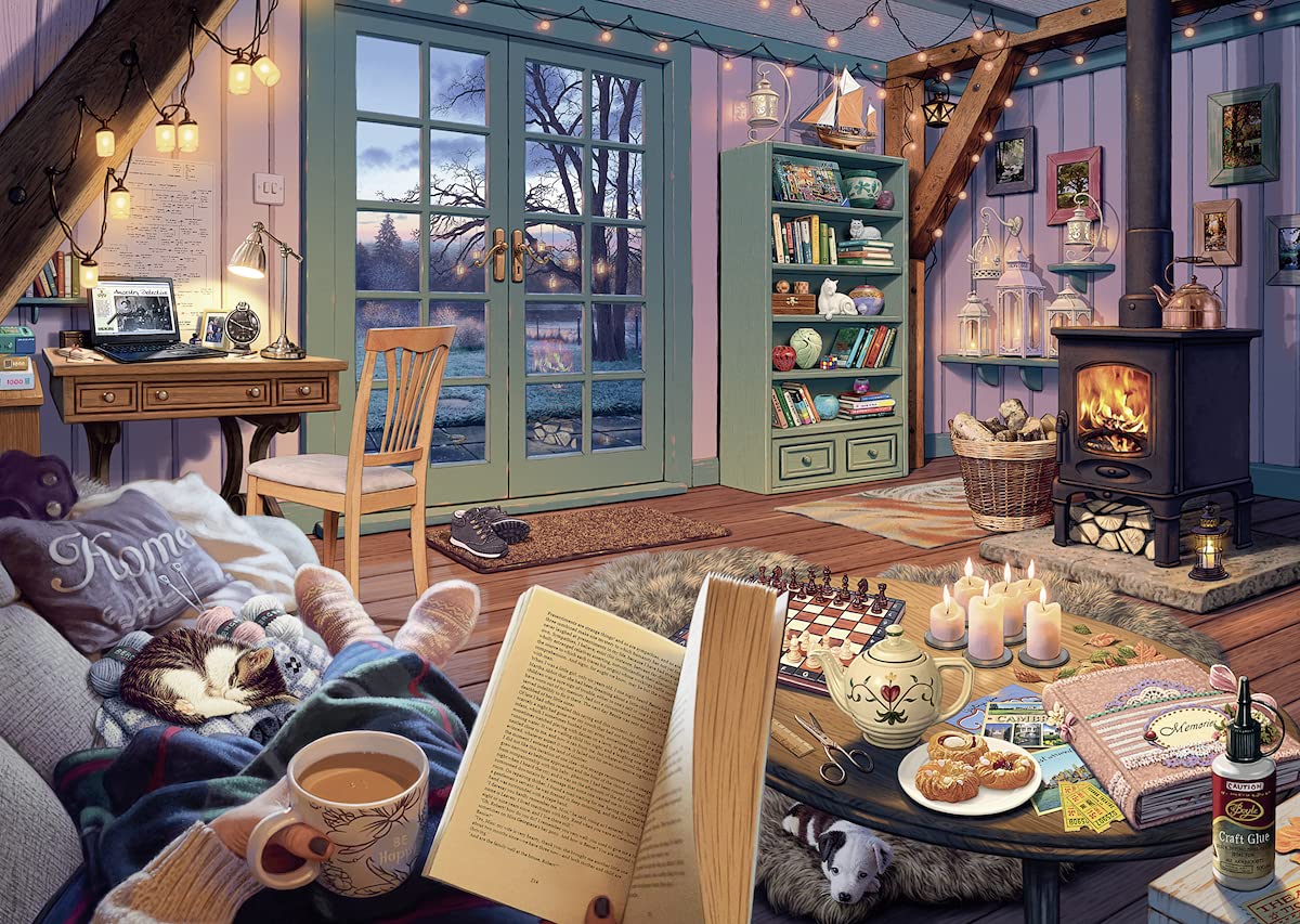 Ravensburger Cozy Retreat 500 Piece Large Format Jigsaw Puzzle for Adults - Every Piece is Unique, Softclick Technology Means Pieces Fit Together Perfectly