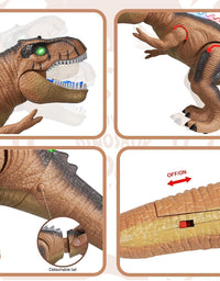 STEAM Life Remote Control Dinosaur Toys for Kids 3 4 5 6 7+ Light Up & Realistic Roaring Sound - T rex Dinosaur Toys Gifts for Christmas - Dinosaur Robot Toy for Kids Boys Girls (Green)

