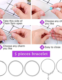 Bracelet Making Craft Kit for Girls,Jewelry Making Supplies Beads Charms Bracelets for DIY Craft Gifts Toys for Teen Girls Age 4 5 6 7 8 9 10 12
