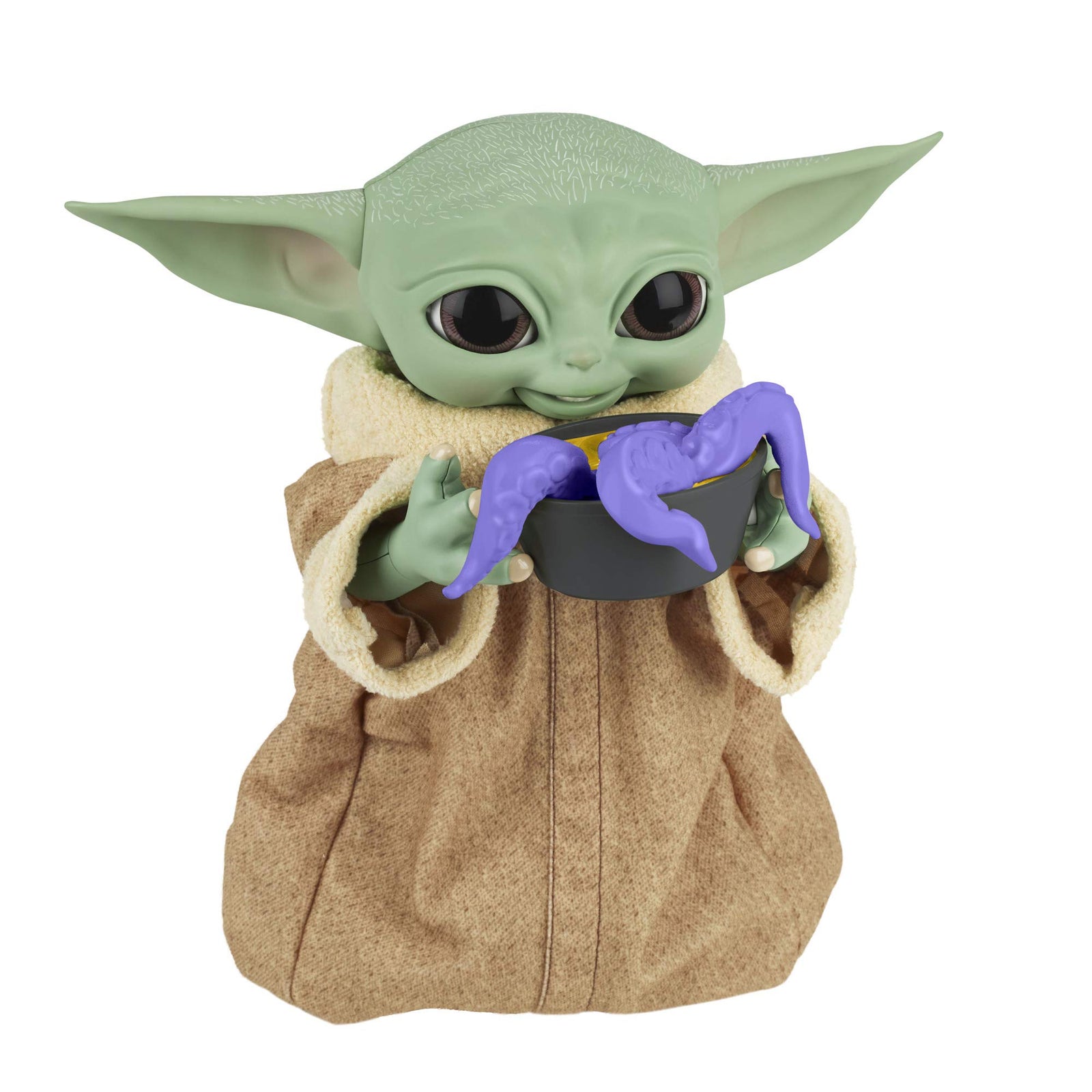 Star Wars Galactic Snackin’ Grogu 9.25-Inch-Tall Animatronic Toy with Over 40 Sound and Motion Combinations and Interactive Accessories,F2849