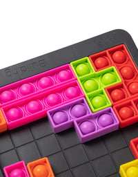 GooKit Push Bubble Sensory Fidget Toys,Tetris Jigsaw Puzzle Pop Push it, Needs Stress Relief Squeeze Toys for Kids Adult (26pcs)
