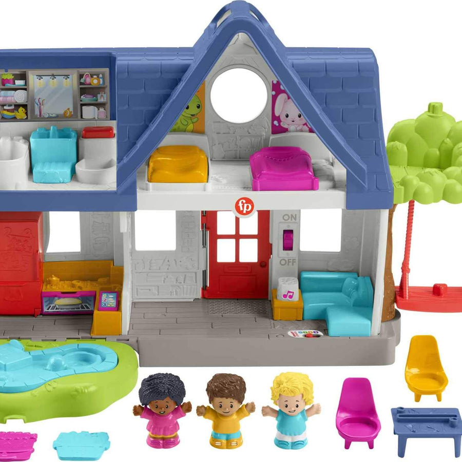 Fisher-Price Little People Friends Together Play House, Electronic Playset with Smart Stages Learning Content for Toddlers and Preschool Kids