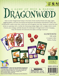 Gamewright Dragonwood A Game of Dice & Daring Board Game Multi-colored, 5"
