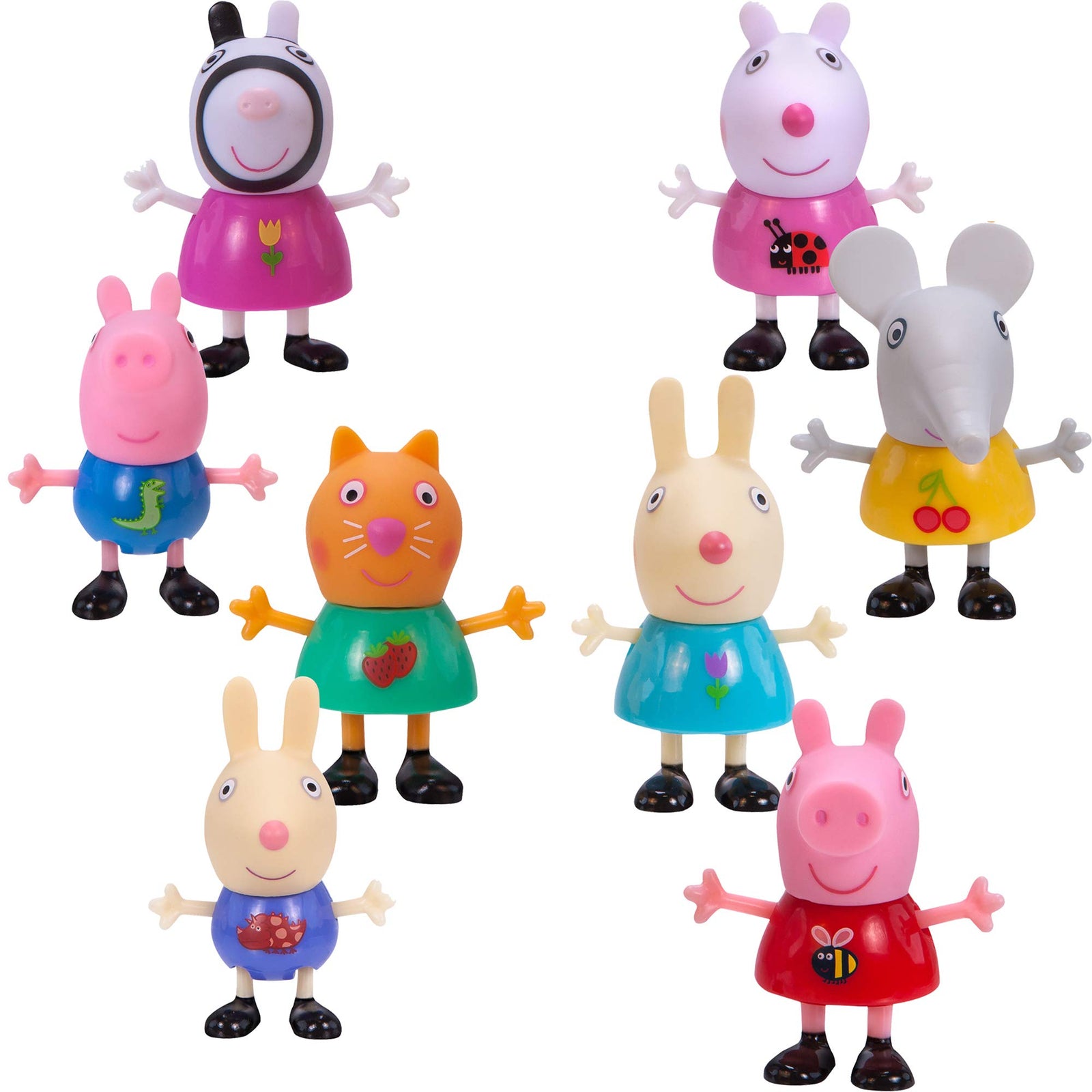 Peppa Pig Forever Friends Figure Pack, Set of 8 - Includes Character Figures of Peppa, George Pig, Suzy Sheep, Zoe Zabra and More - Toy Gift for Kids - Ages 2+