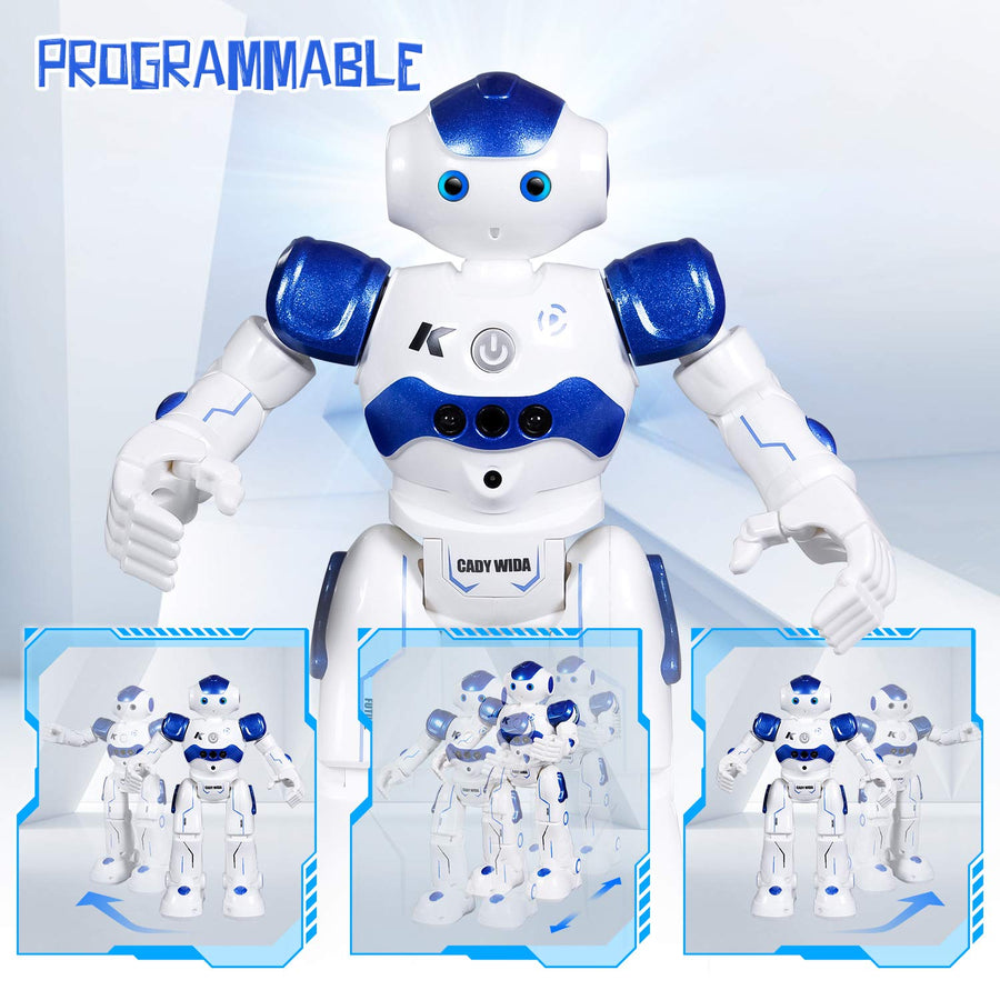 SGILE RC Robot Toy, Gesture Sensing Remote Control Robot for Kid 3-8 Year Birthday Gift Present, Blue
