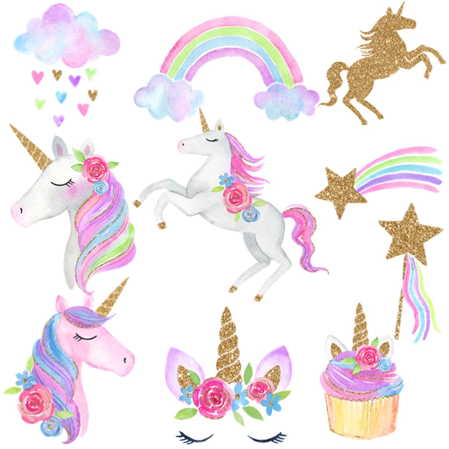 30 Ct Unicorn Hanging Swirl Decorations-Unicorn Party Decorations-Unicorn Birthday Party Supplies