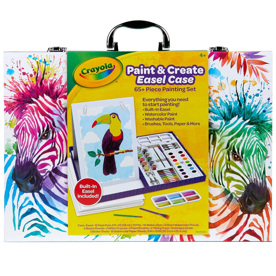 Crayola Table Top Easel & Paint Set, Kids Painting Set, 65+ Pieces, Gift for Kids