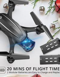Holy Stone HS340 Mini FPV Drones with Camera for Kids 8-12 RC Quadcopter for Adults Beginners with One Key Take Off/ Landing, Gravity Sensor, Headless Mode, Waypoint Fly, Throw to Go, Indoor & Outdoor
