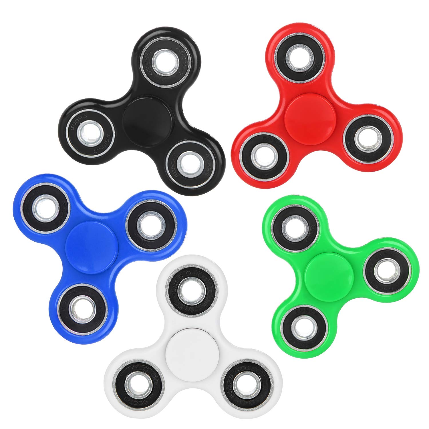 SCIONE Fidget Toys 5 Pack,Fidget Spinners Pack for Kids/Adults-Sensory Fidget Toys Packs-ADHD Anxiety Toys Stress Relief Reducer Autism Fidgets Best EDC Hand Spinner Finger Bearing Trispinner Toy