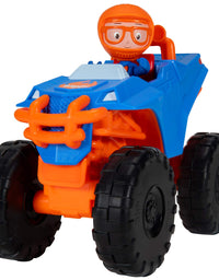 Blippi Monster Truck Mobile - Mini Vehicle with Freewheeling Features Including 2” Character Toy Figure and Cool Hydraulics - Imaginative Play for Toddlers and Young Children
