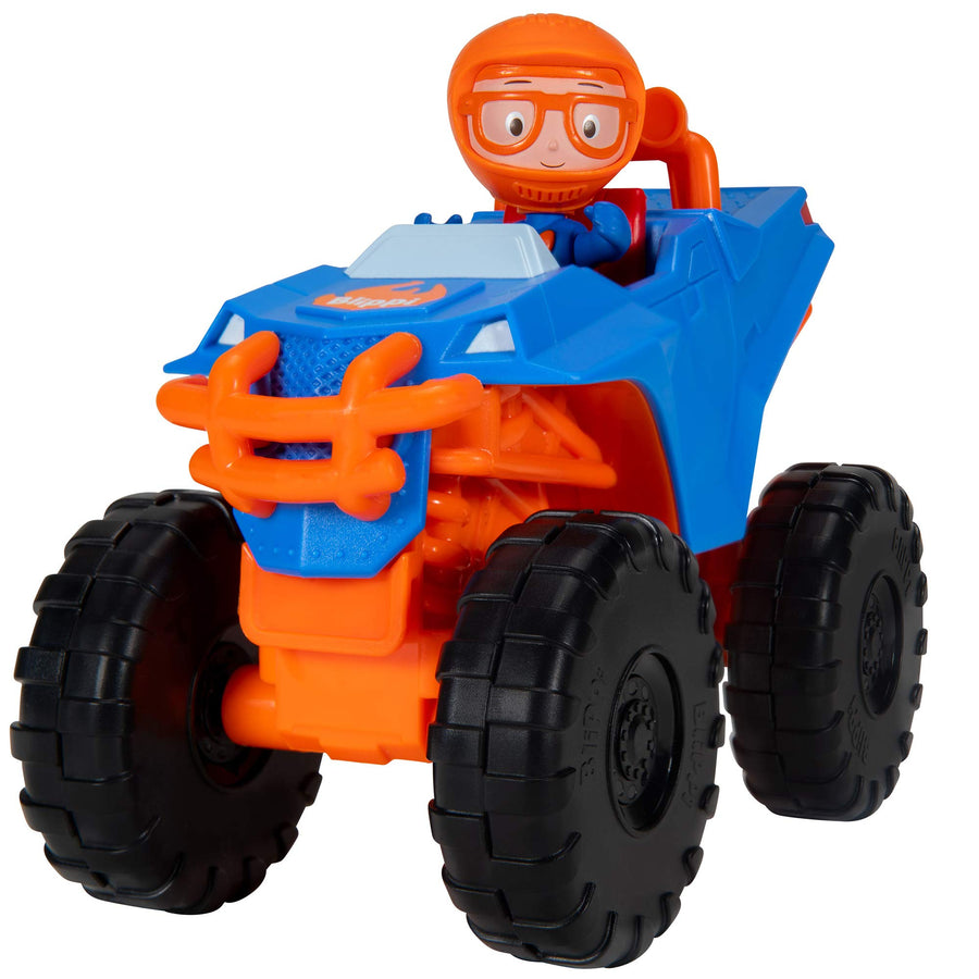 Blippi Monster Truck Mobile - Mini Vehicle with Freewheeling Features Including 2” Character Toy Figure and Cool Hydraulics - Imaginative Play for Toddlers and Young Children