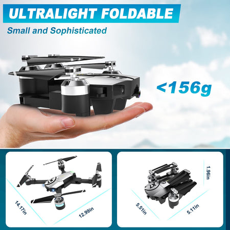 ZENFOLT XPA7 Drone with Camera for Adults, WiFi 1080P HD Camera FPV Live Video，RC Quadcopter with Gravity Sensor, Altitude Hold, Headless Mode, One Key Take Off/Landing for Kids Toys Gifts or Beginners