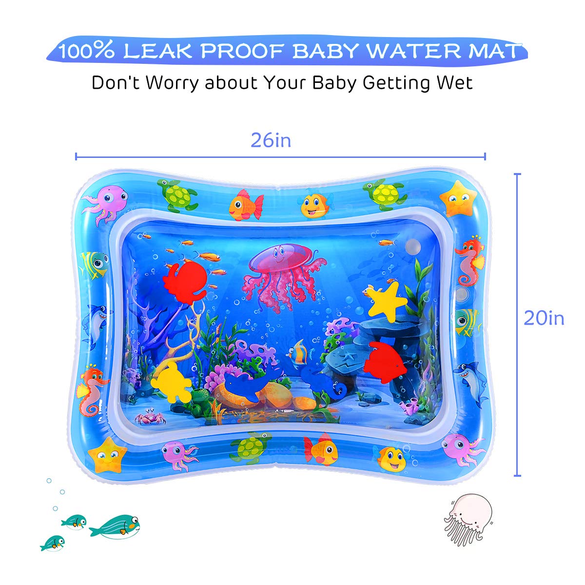 MAGIFIRE Tummy Time Baby Water Mat,Water Play Mat for 3 6 9 Months Baby Infant Toy Newborn Boy Girl