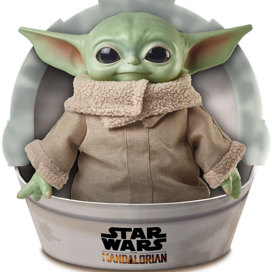 Star Wars Grogu Plush Toy, 11-in “The Child” from The Mandalorian, Collectible Stuffed Character for Movie Fans, Ages 3 Years and Older