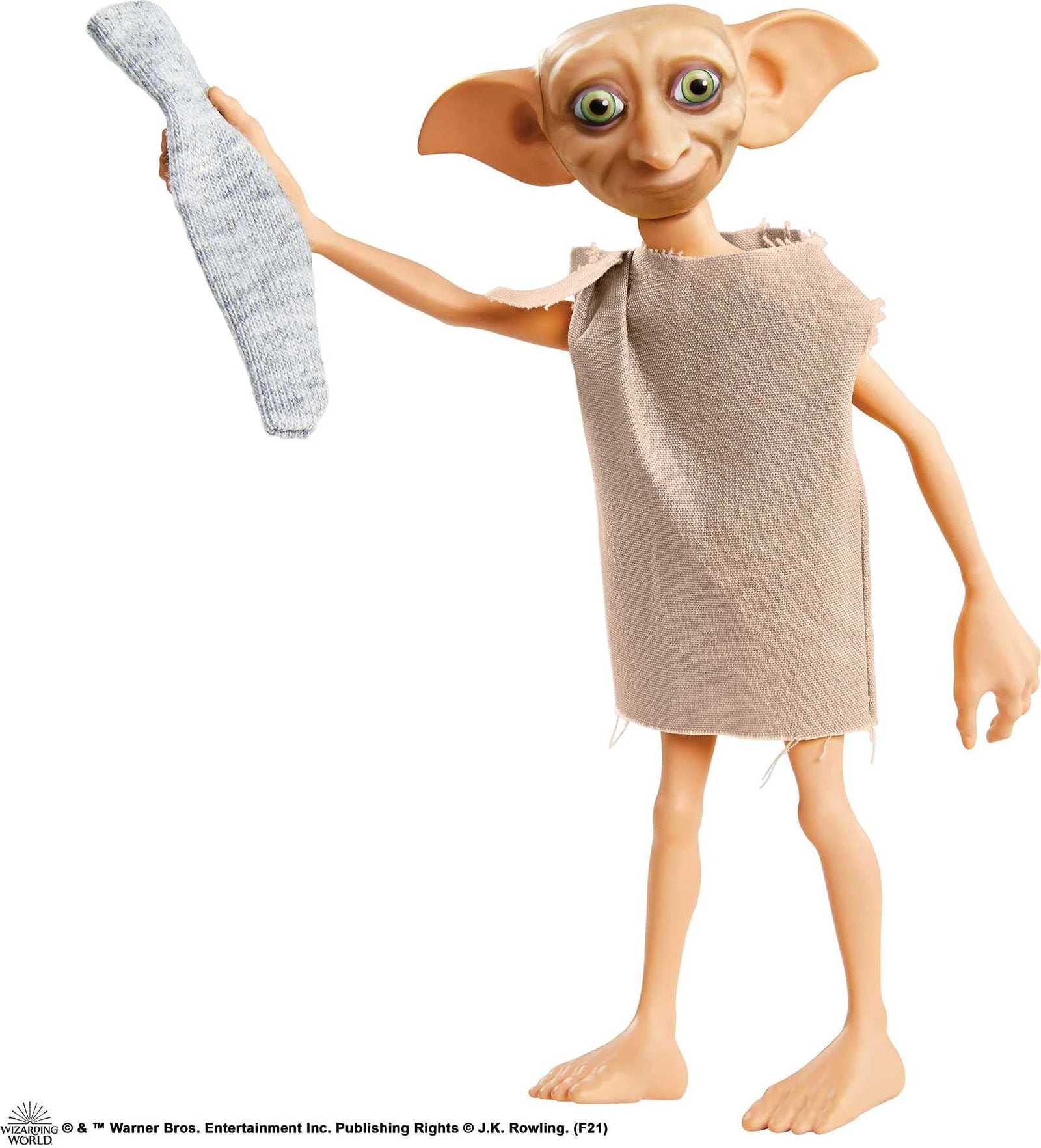 Harry Potter Collectible Dobby The House Elf Doll (5-inch), Wearing Fabric Tunic, with Sock Accessory, Gift for Collectors and Kids 6 Years Old and Up