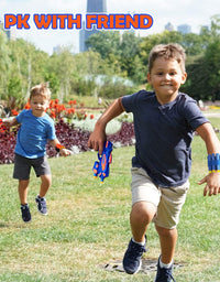 2 Pack Blaster Guns Boys Toy-with 60 Soft Foam Darts Bullets& 2 Wrist Bands for Nerf-Hand Gun Toys Gifts Party Supplies for 5,6,7,8,9 Years Kids
