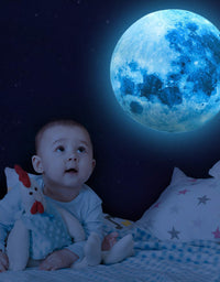 Glow in The Dark Stars for Ceiling,Glow in The Dark Stars and Moon Wall Decals, 1108 Pcs Ceiling Stars Glow in The Dark Kids Wall Decors, Perfect for Kids Nursery Bedroom Living Room(Sky Blue) (Sky Blue)
