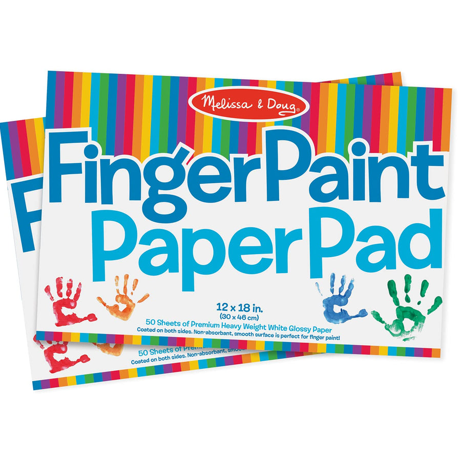 Melissa & Doug Finger Paint Paper Pad (12 x 18 inches) - 50 Sheets, 2-Pack