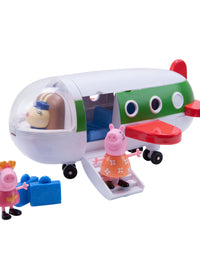 Peppa Pig Holiday Plane Vehicle Playset, 5 Pieces - Includes Talking Airplane, Peppa and Mummy Pig Figures & Suitcases - Toy Gift for Kids - Ages 3+
