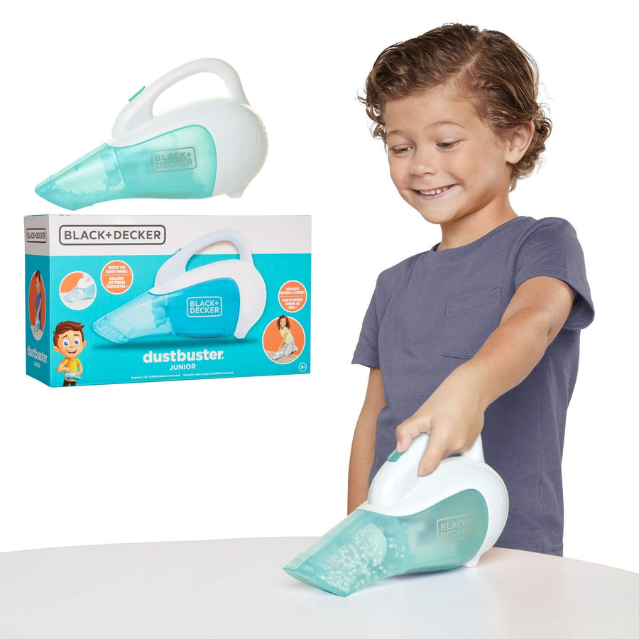 BLACK+DECKER Dustbuster Junior Toy Handheld Vacuum Cleaner with Realistic Action & Sound Pretend Role Play Toy for Kids with Whirling Beads & Batteries Included [Amazon Exclusive]