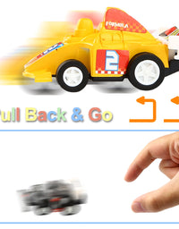 Yeonha Toys Pull Back Vehicles, 12 Pack Mini Assorted Construction Vehicles & Race Car Toy, Vehicles Truck Mini Car Toy for Kids Toddlers Boys Child, Pull Back & Go Car Toy Play Set

