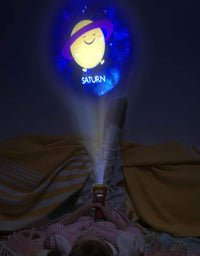 B. toys – Light Me To The Moon – Children’S Projector Flashlight with Image Reels That Make Everything Cosmic & Bright, Red
