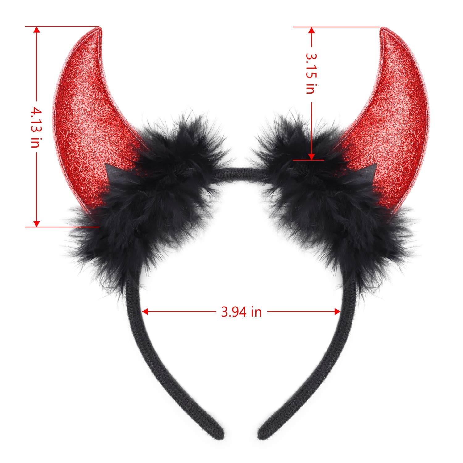 Devil Horn Headband Halloween Costume Accessory