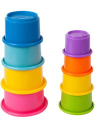 The First Years Stack up Cup Toys, Multi, 8 Count, Pack of 9
