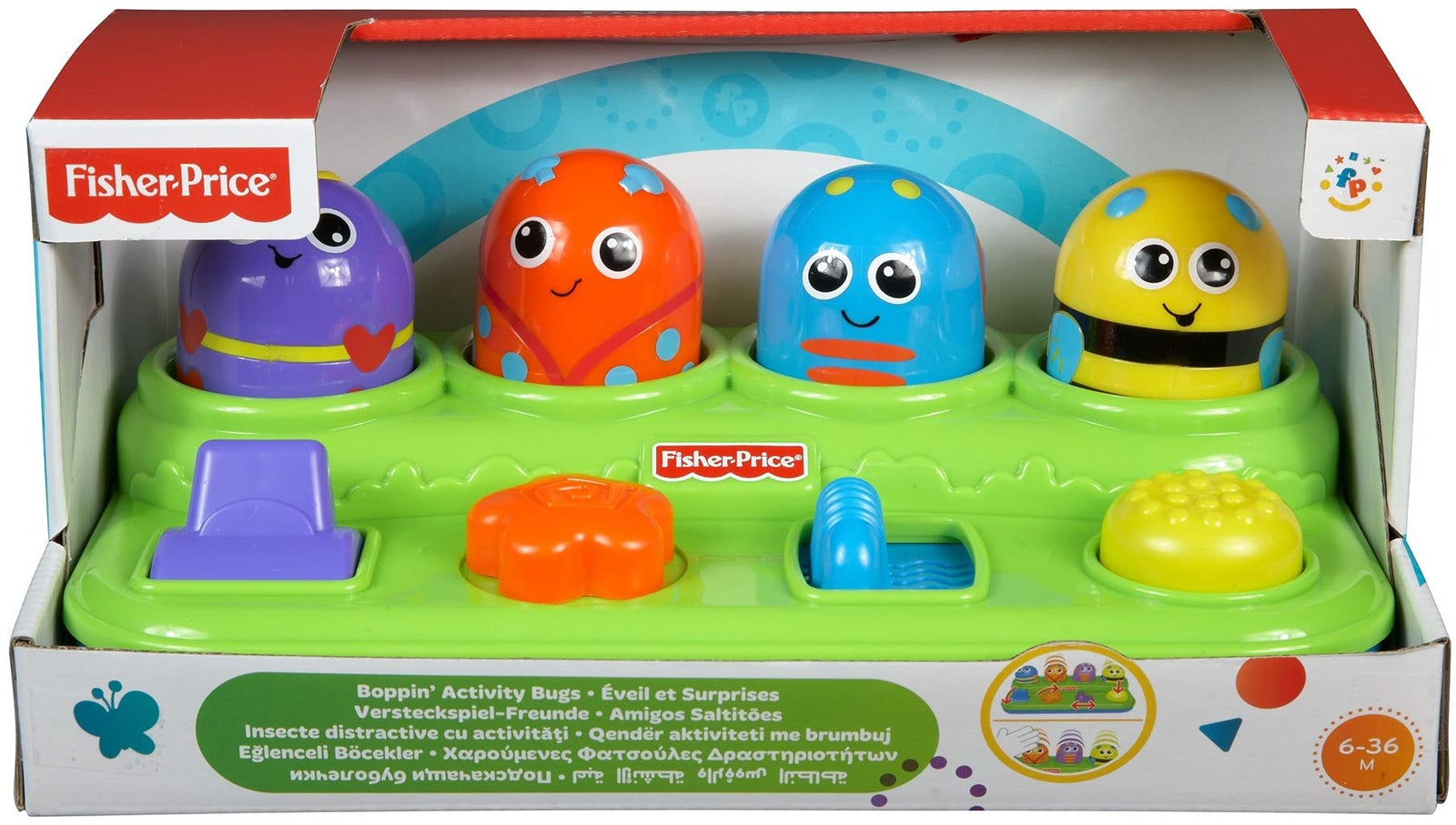 Fisher-Price Brilliant Basics Boppin' Activity Bugs [Amazon Exclusive], 11.5 x 6.2 x 3.8 inches ; 1.5 pounds