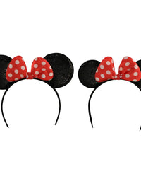 Disney Minnie Mouse Ears, Set of 2 Headbands for Mommy and Me, Matching for Adult and Little Girl
