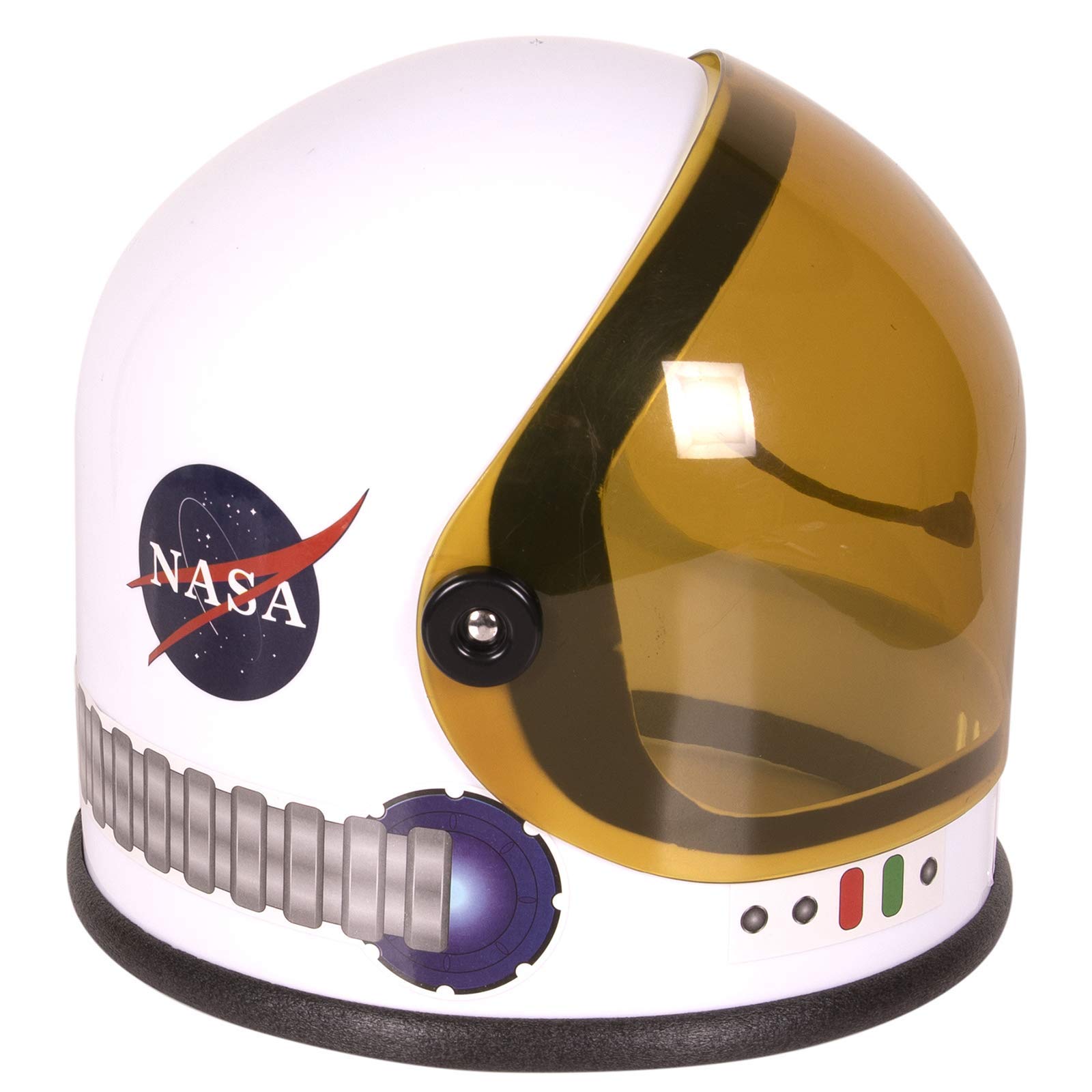 Astronaut Helmet with Movable Visor - Pretend & Play Toy for Dress Up Fun, Role Play Accessory, Birthday Party Favor Supplies, Girls, Boys, Kids and Toddler. White