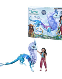 Disney's Raya and The Last Dragon Color Splash Raya and Sisu Dragon, Water Toy for Kids 3 and Up
