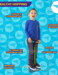 Flybar My First Foam Pogo Jumper for Kids Fun and Safe Pogo Stick for Toddlers, Durable Foam and Bungee Jumper for Ages 3 and up, Supports up to 250lbs

