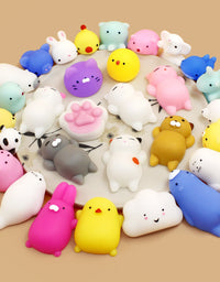 Calans Mochi Squishy Toys, 30 Pcs Mini Squishy Party Favors for kids Animal Squishies Stress Relief Toys Cat Panda Unicorn Squishy Squeeze Toys Kawaii Squishies Birthday Gifts for Boys & Girls Random

