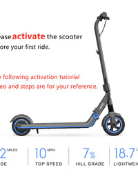 Segway Ninebot eKickScooter ZING E8 and E10, Electric Kick Scooter for Kids, Teens, Boys and Girls, Lightweight and Foldable, Pink, Blue, Dark Grey
