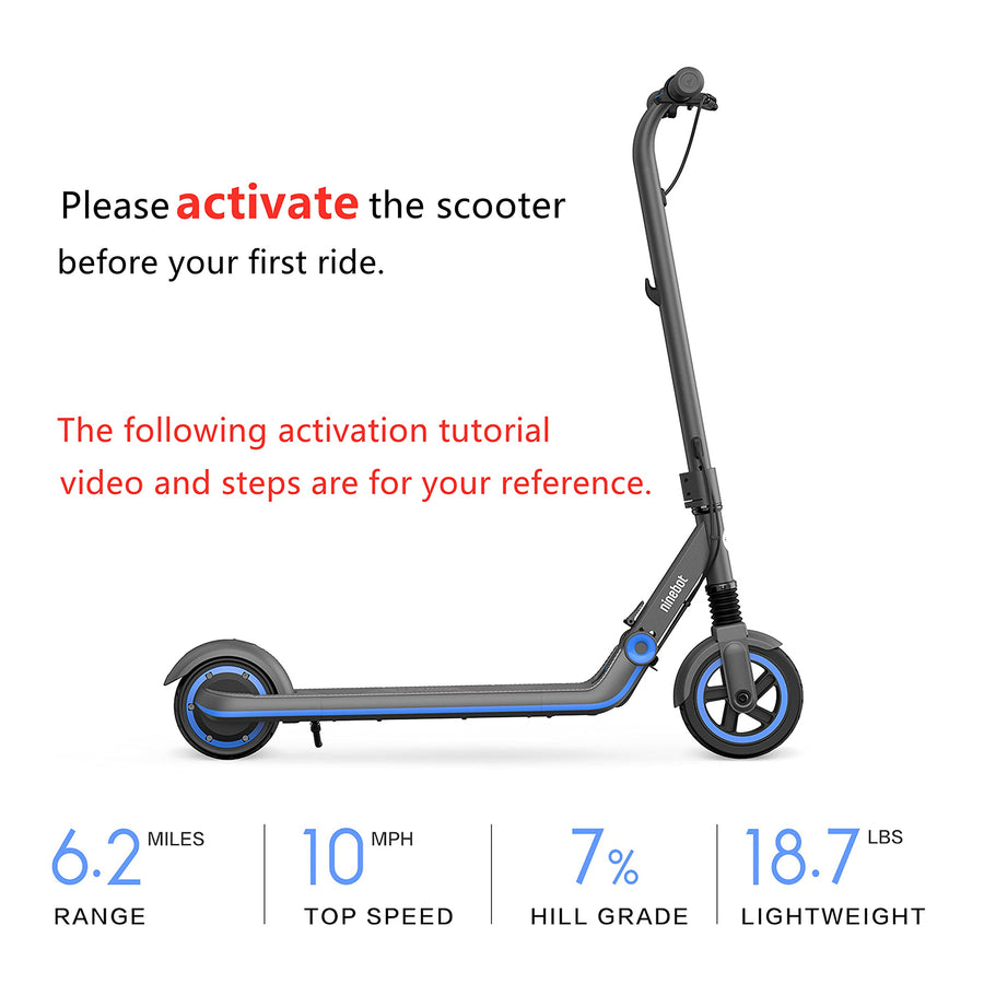Segway Ninebot eKickScooter ZING E8 and E10, Electric Kick Scooter for Kids, Teens, Boys and Girls, Lightweight and Foldable, Pink, Blue, Dark Grey