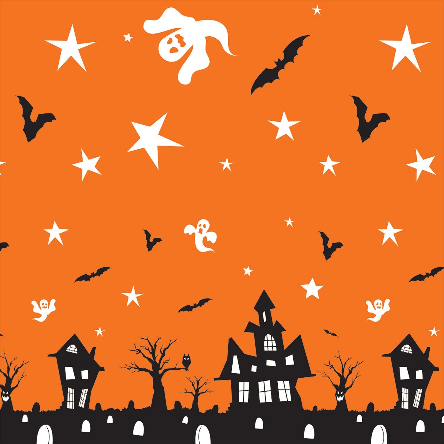 Haunted House Tablecover Party Accessory 54" x 108" (1 count)(1/Pkg)